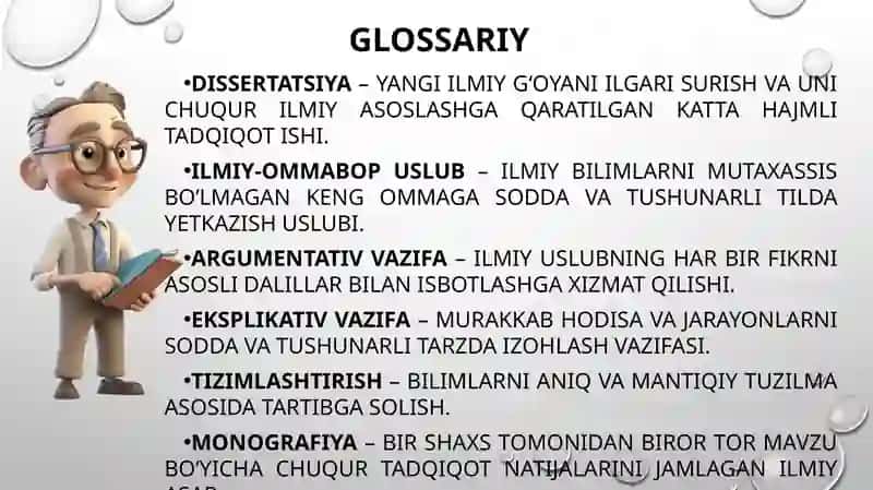 Ilmiyuslub va Tilxususiyatlar 3