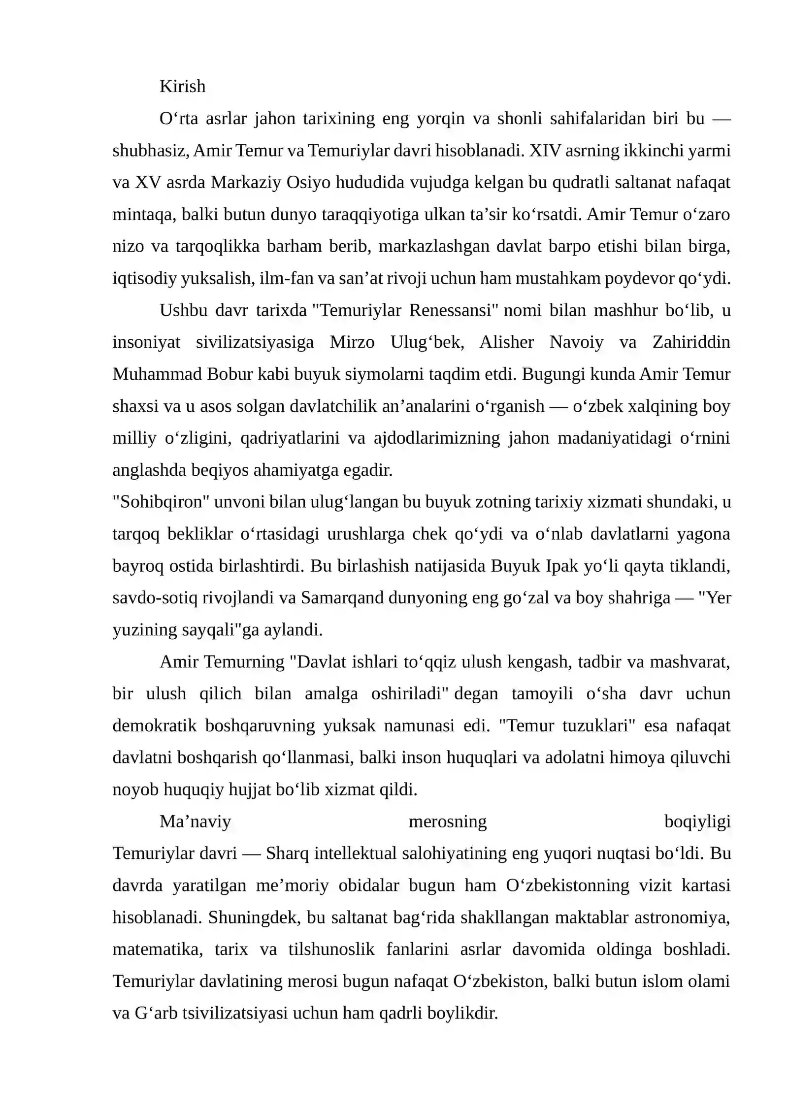 Amir Temur va Temuriylar davlati 3