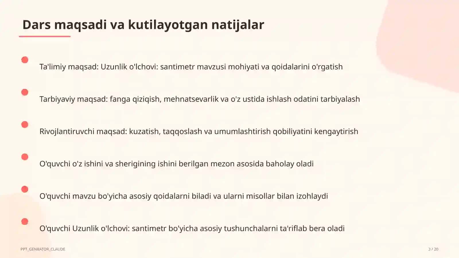 Matematika Takrorlash darsi 3