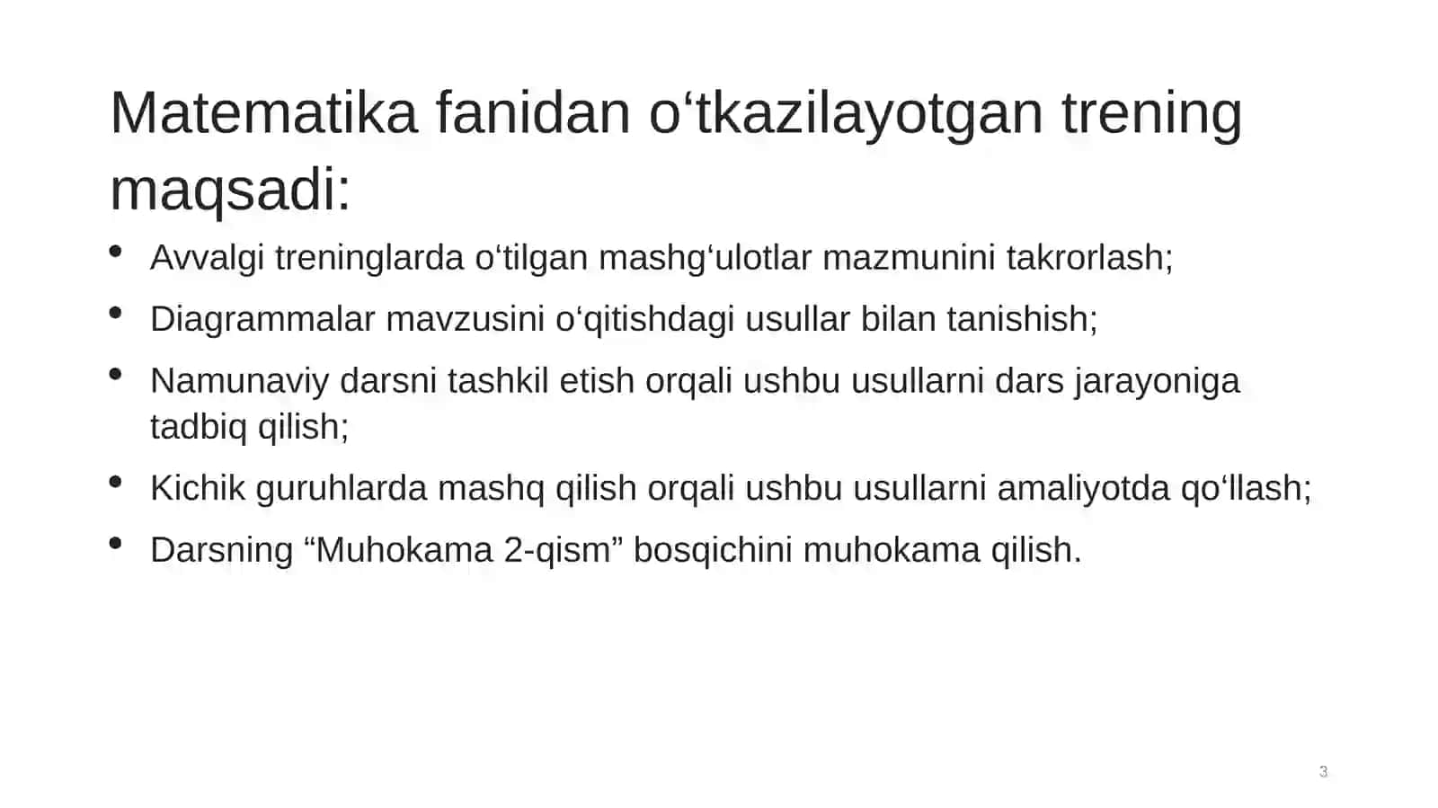 Matematika fani mazmuniga oid trening materiallari 3