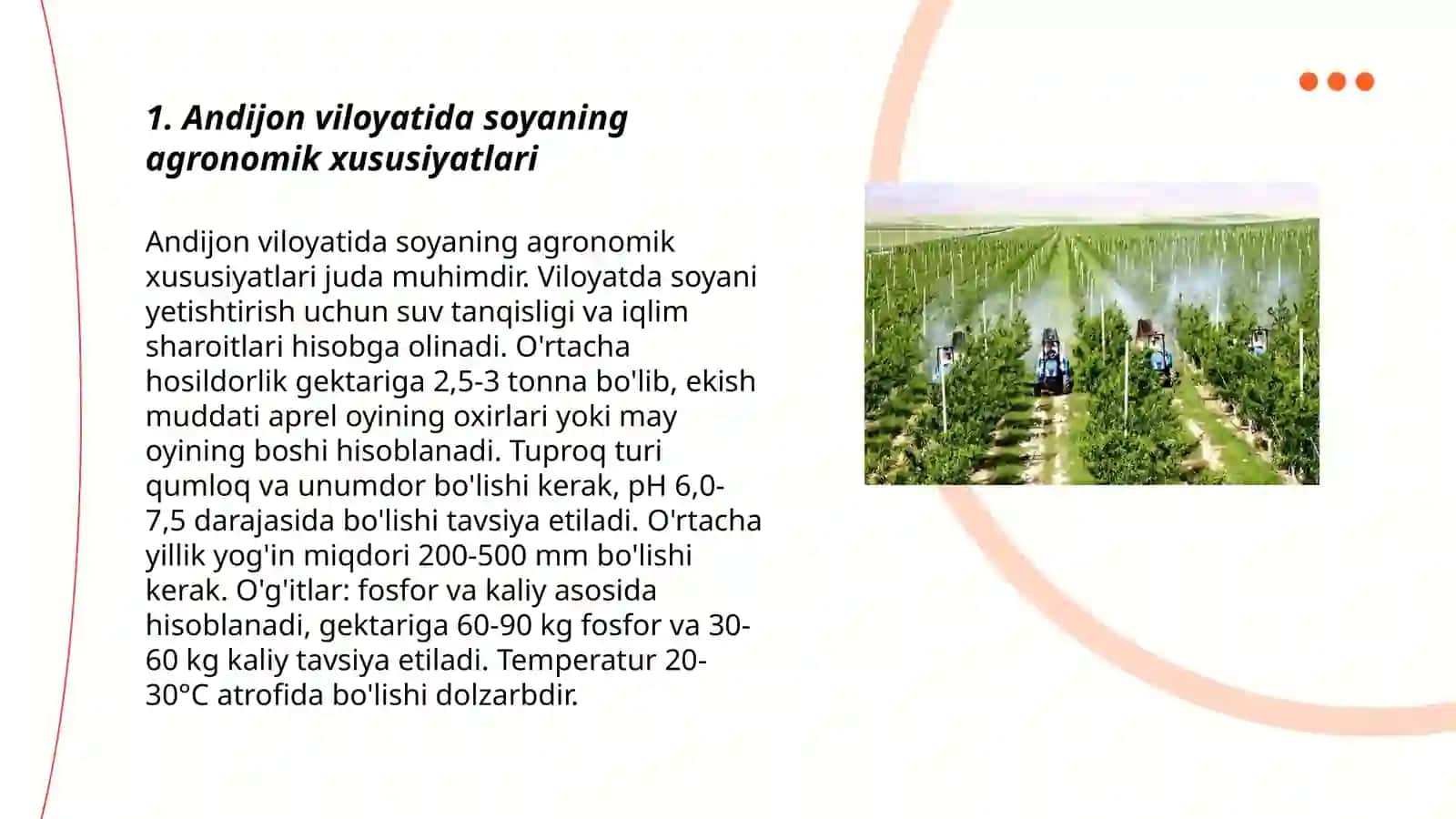 Andijon viloyat och tusli boʻz tuproqlar sharoitda soyaning sugʻorish tartiblari 3