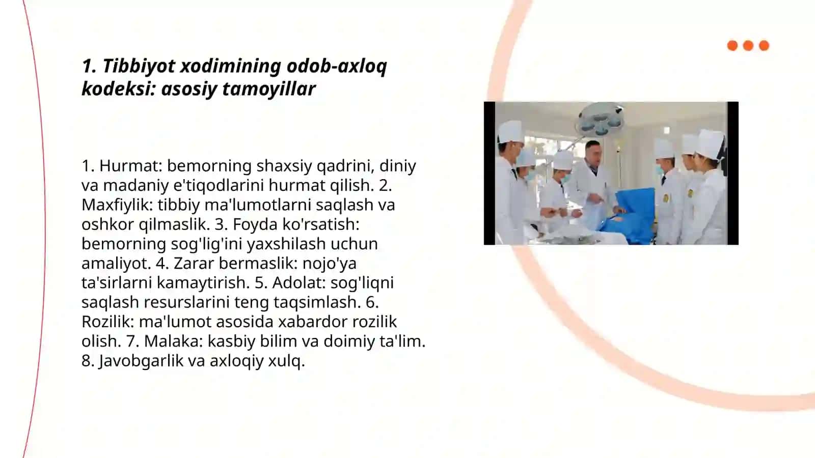 Tibbiyot xodimining odob-axloq kodeksi 3