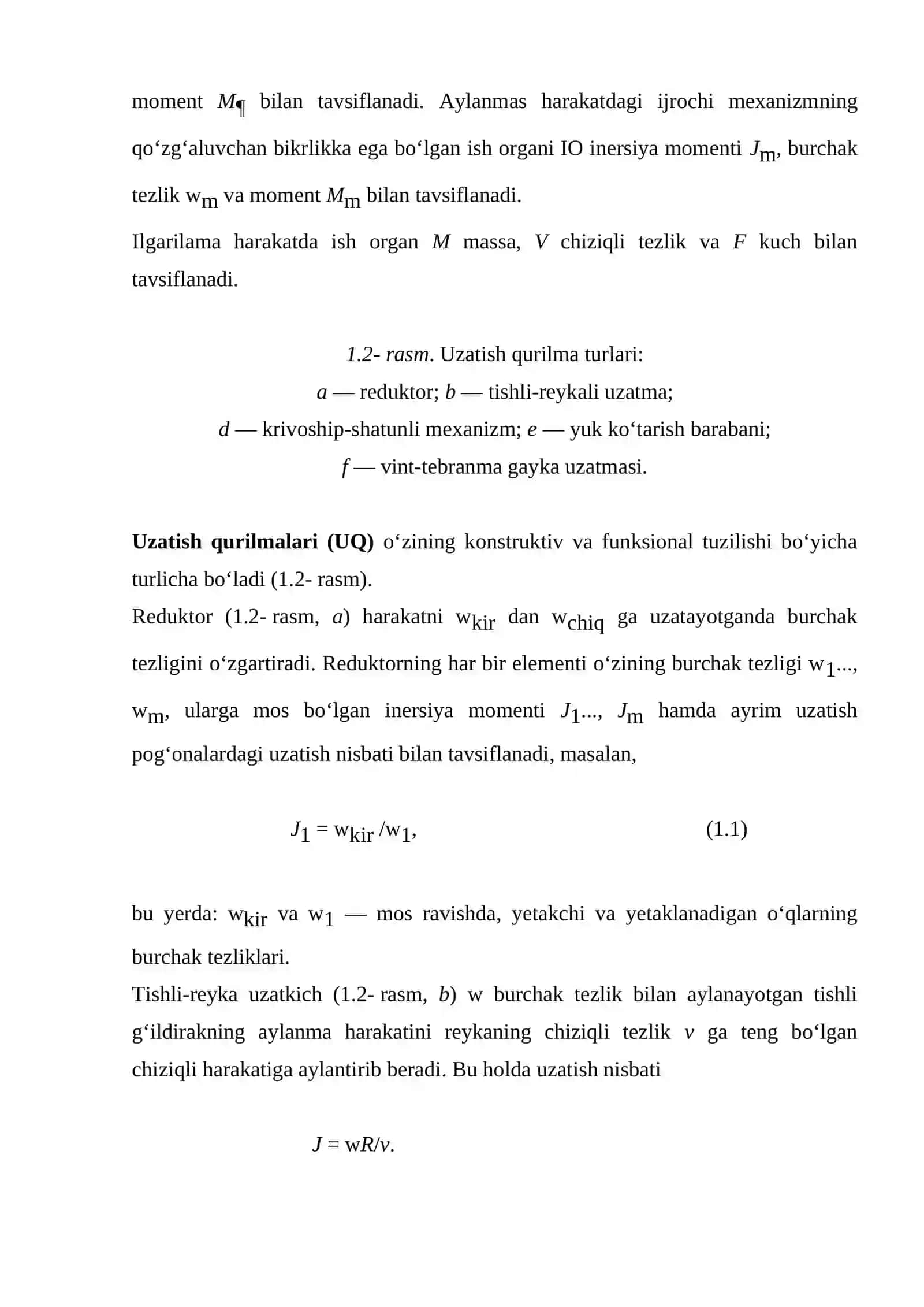 Elektr yuritma mexanik qismining dinamik modeli, funksional sxemasi 3