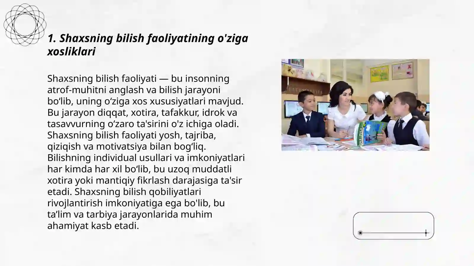 Shaxsning bilish faoliyati 3