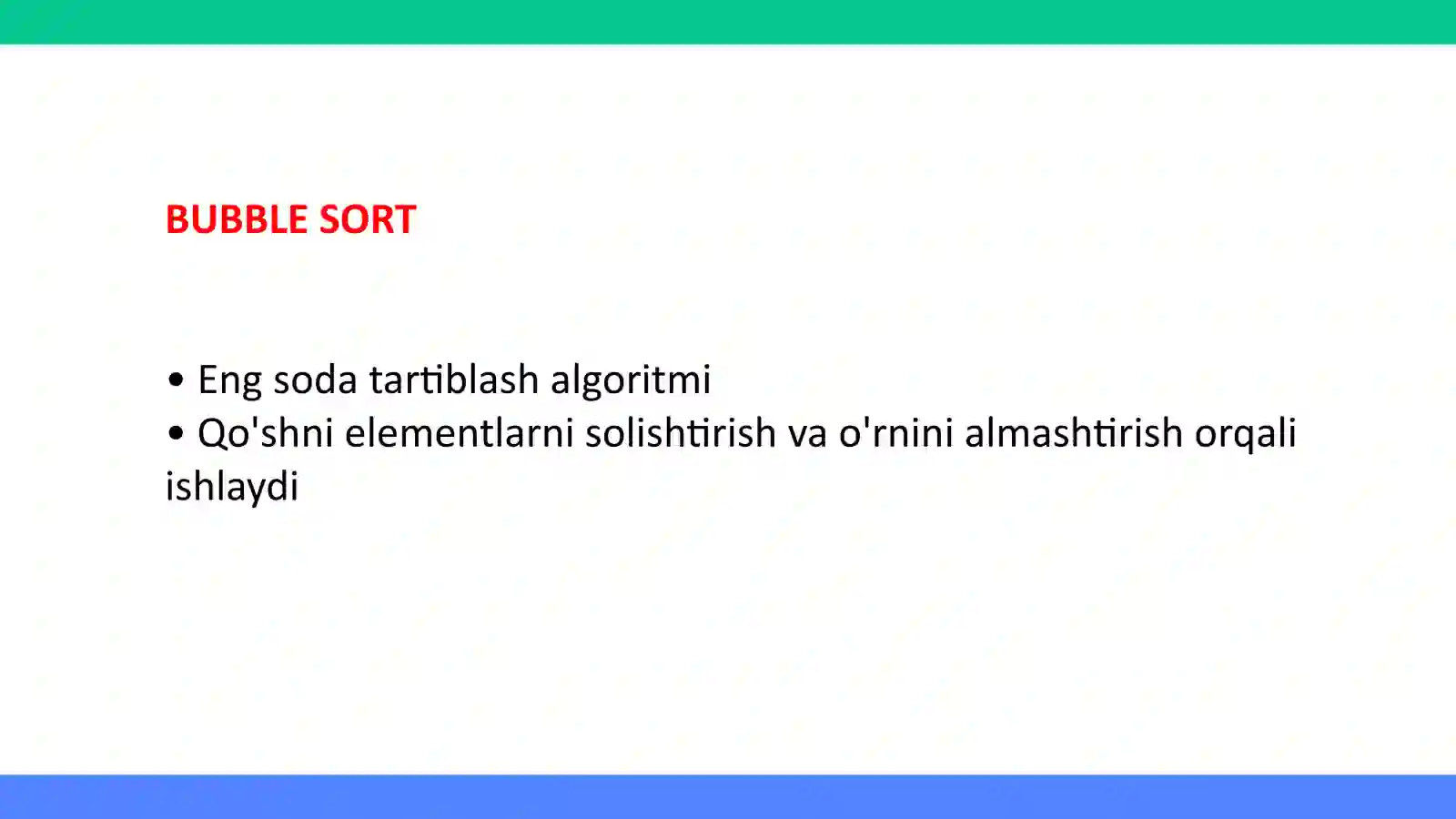 BUBBLE SORT 3
