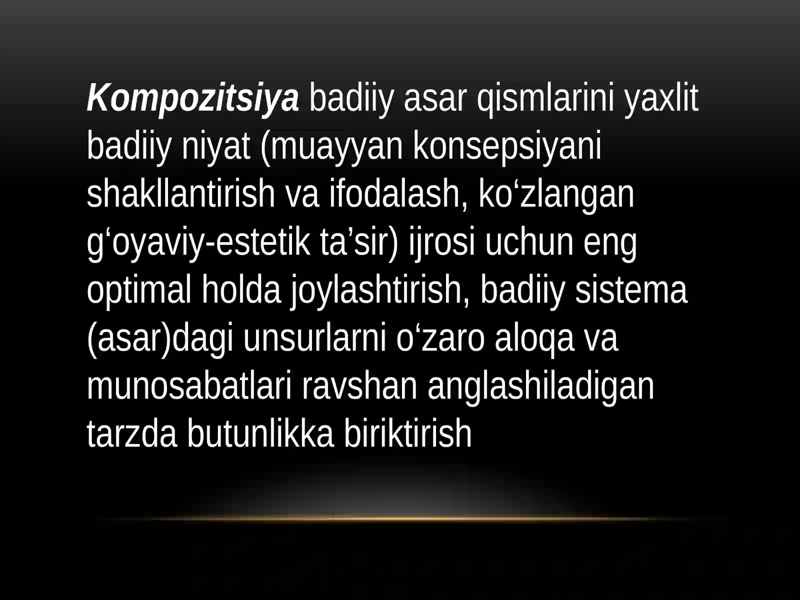 Badiiy asar kompozitsiyasi 3