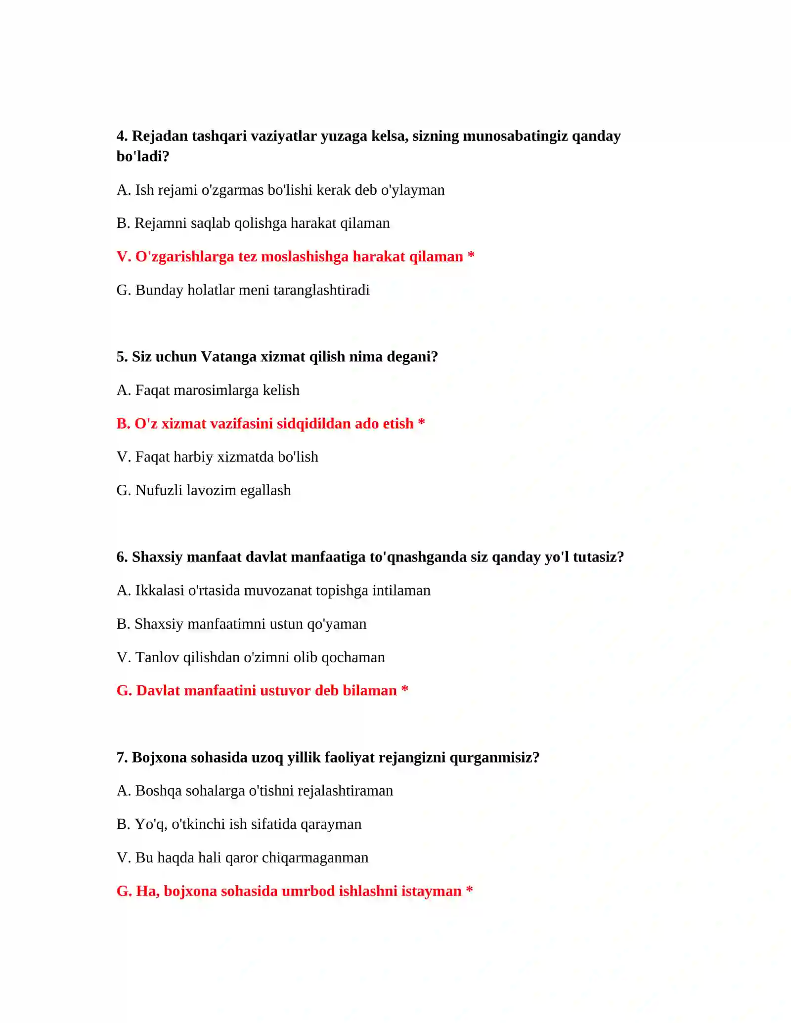 Bojxona test savollarini yuklab olish 3
