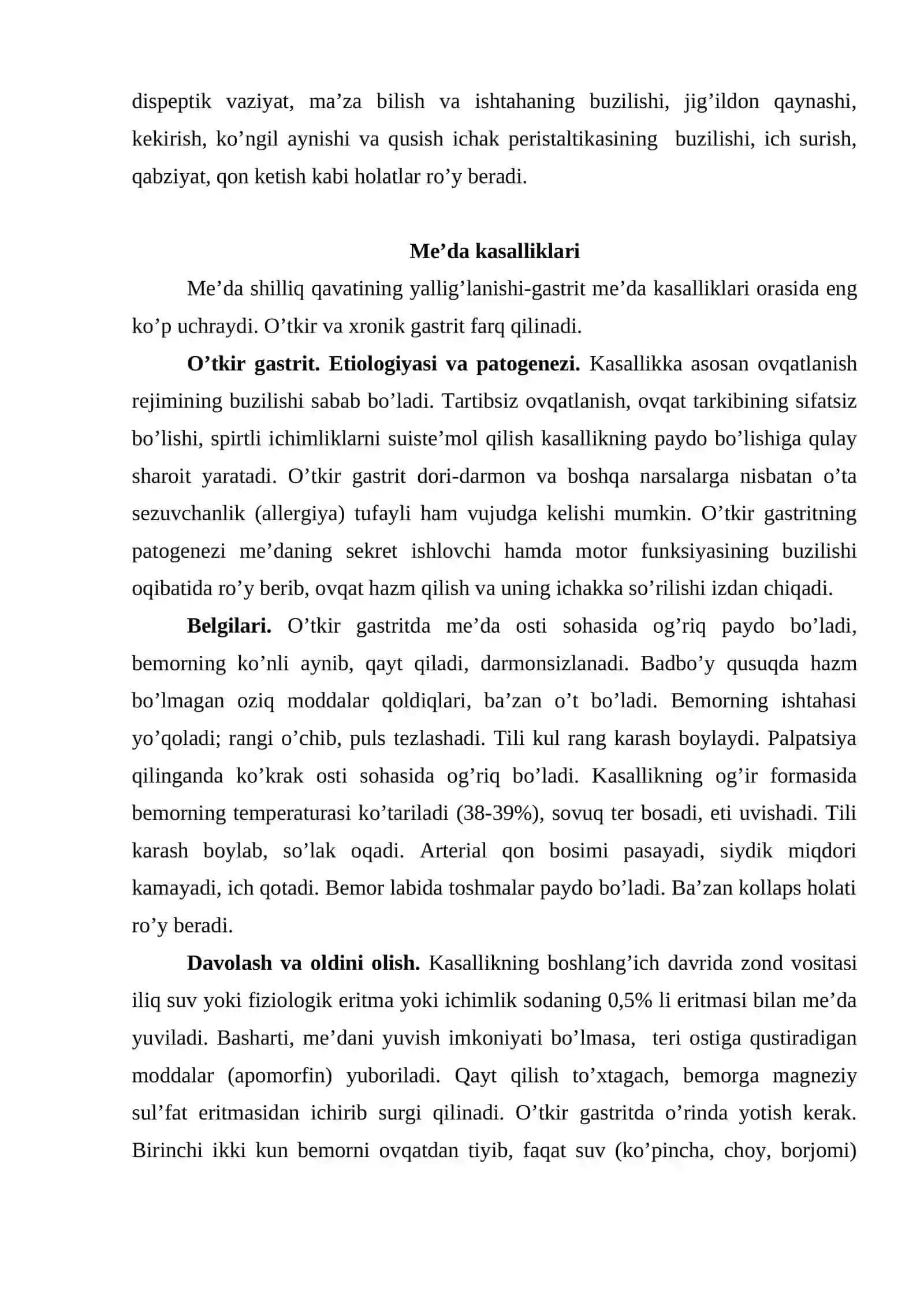 Oshqozon va o’n ikki barmoqli ichak yara kasalliklari, o’t pufagi va jigar kasalliklari 3