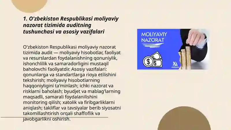 O'zbekiston Respublikasi moliyaviy nazorat tizimida auditning roli 3