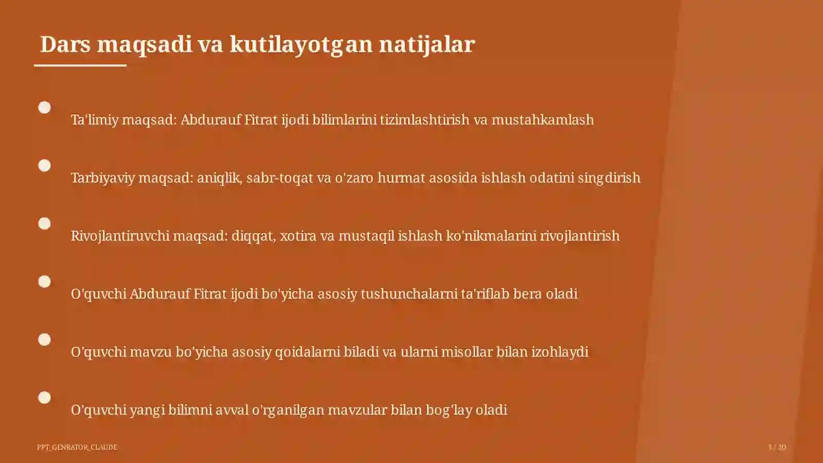 Abdurauf Fitrat ijodi (9-sinf) 3