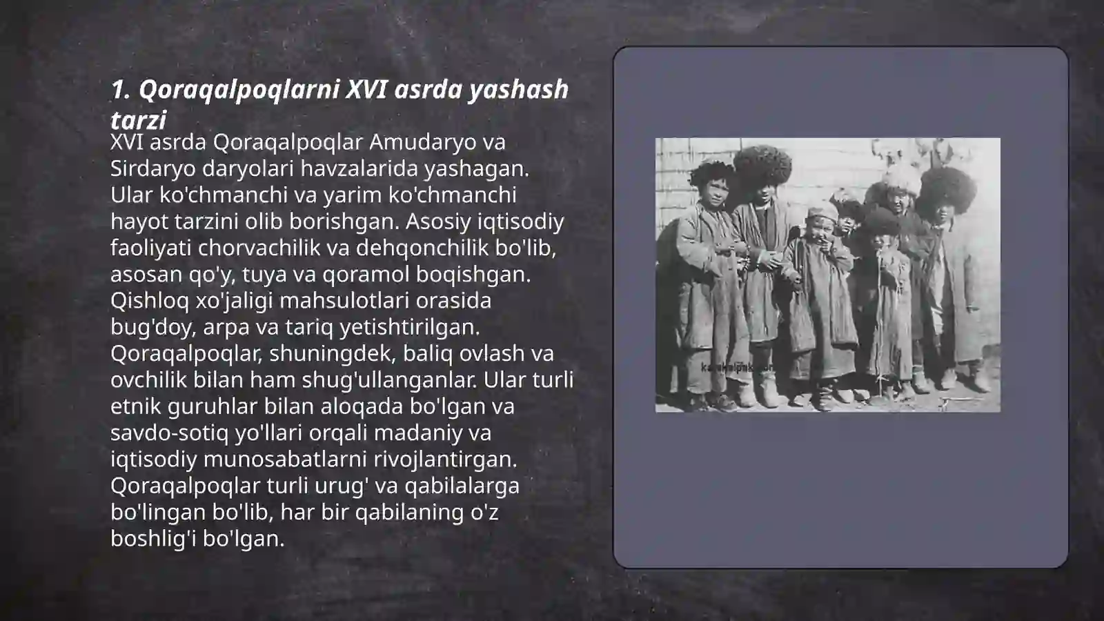 XVI XIX asrlarda qoraqalpoqlar 3