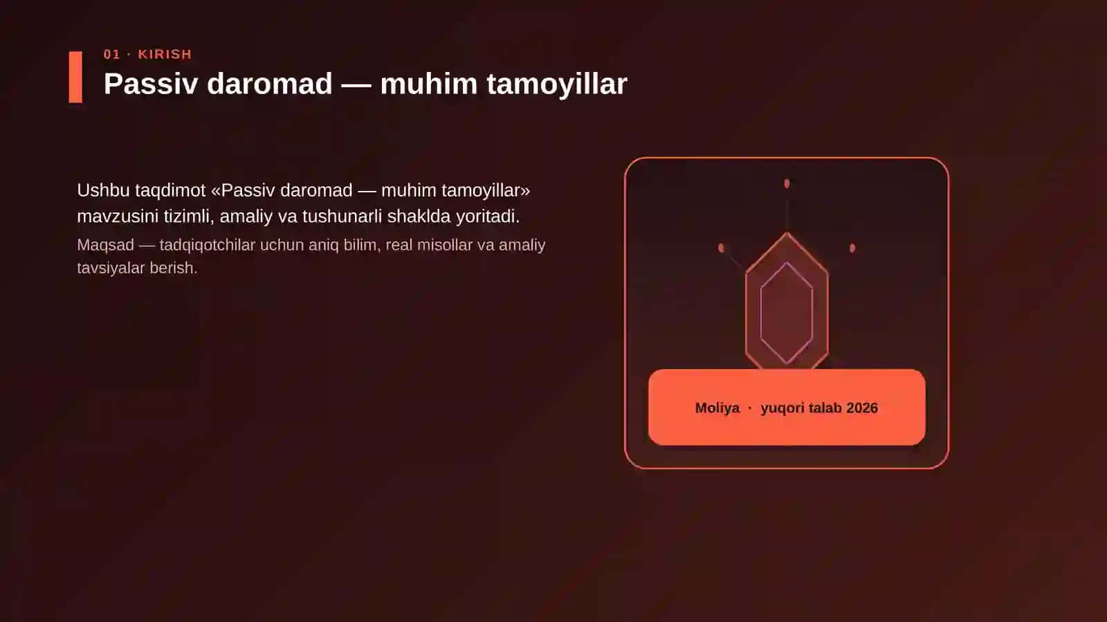Passiv daromad — muhim tamoyillar 3
