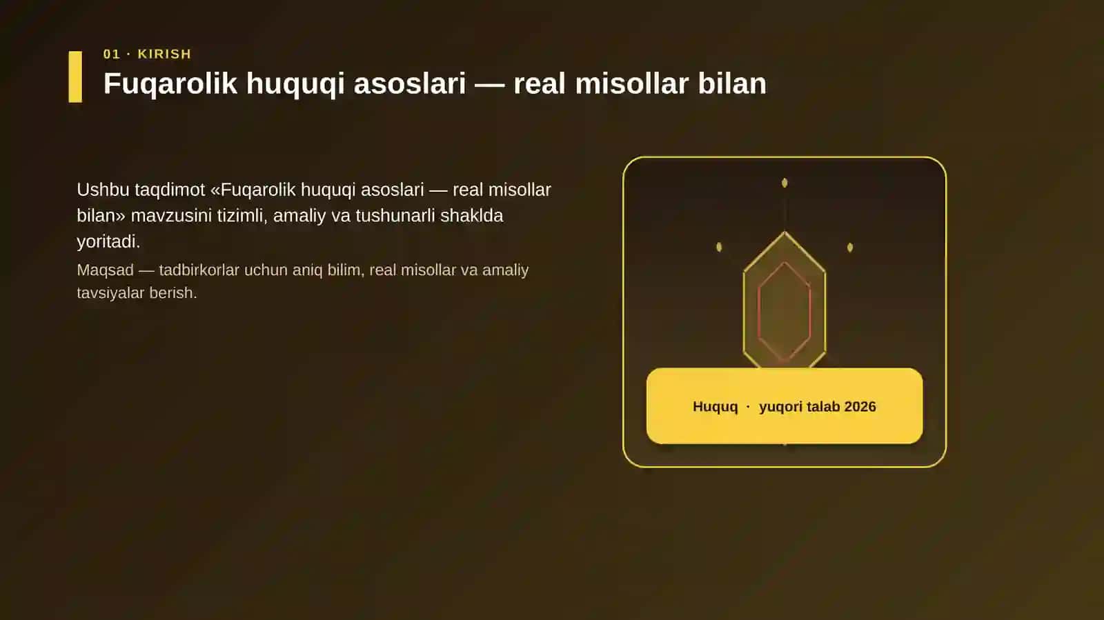 Fuqarolik huquqi asoslari — real misollar bilan 3