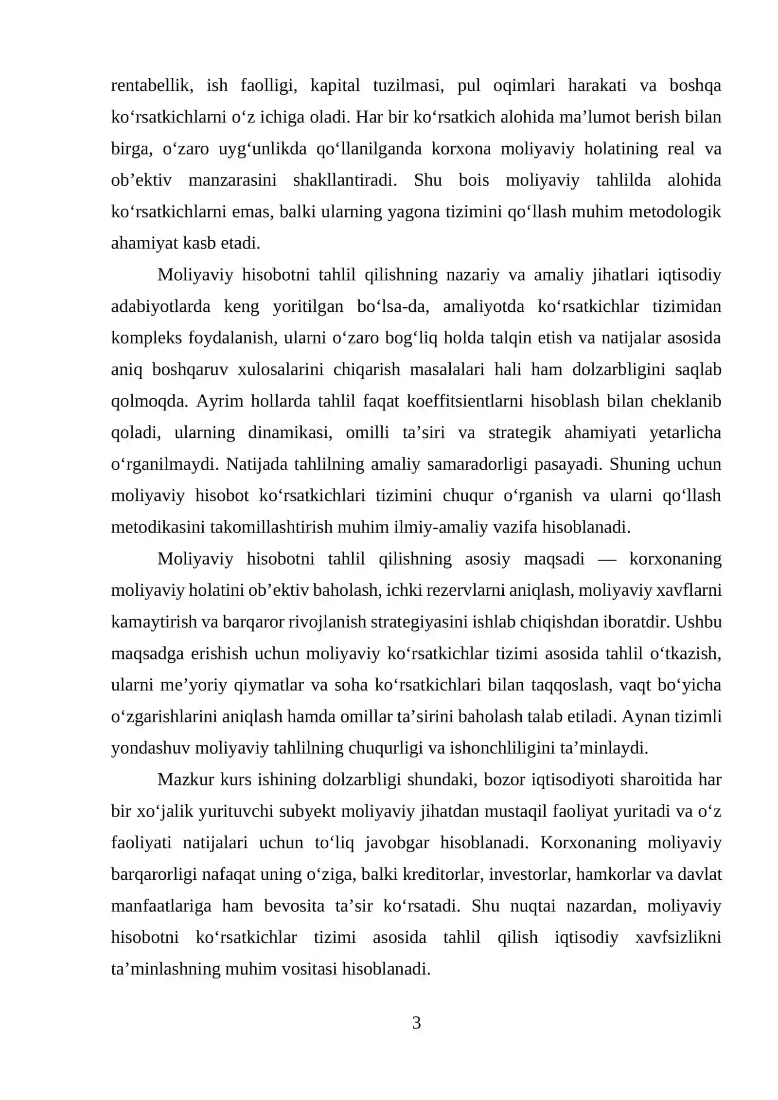 MOLIYAVIY HISOBOTNI TAHLIL QILISHDA KO‘RSATKICHLAR TIZIMINING FOYDALANISH METODIKASI 3