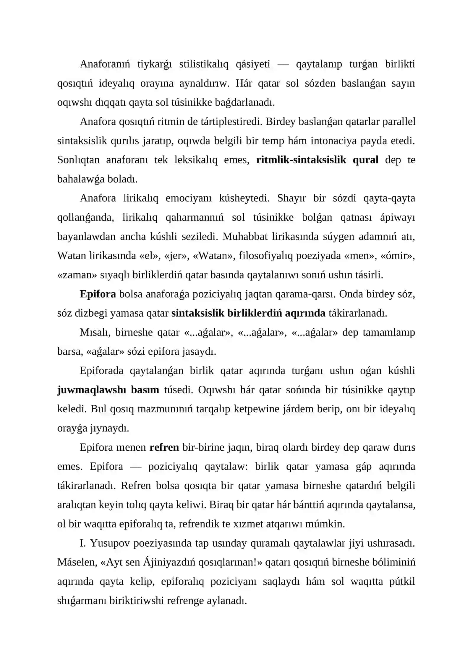 Kórkemlew quralları hám stilistika» PÁNINEN 3