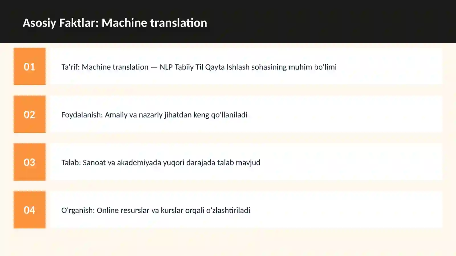 Machine translation 3
