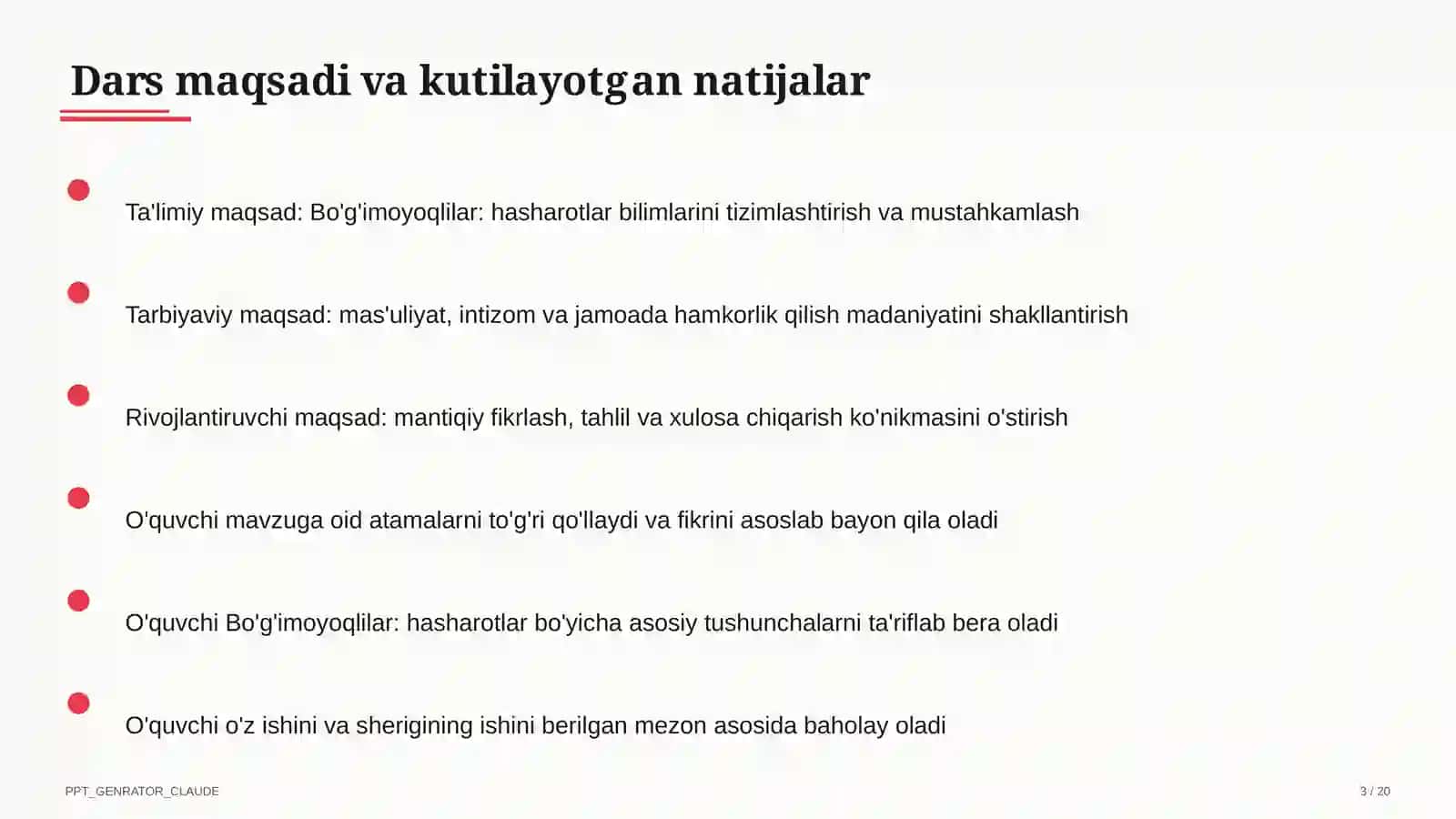 Bo'g'imoyoqlilar: hasharotlar (7-sinf) 3