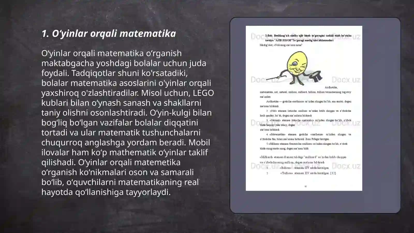 Boshlanğich sinflarda matematikadan sinfdan tashqari ishlarni tashkil qilish turlari (1-sinf misolida) 3