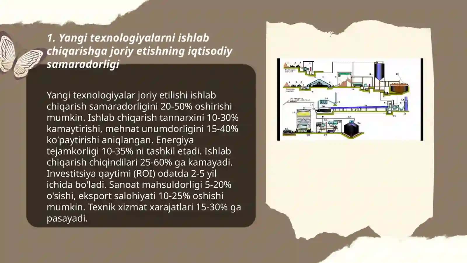 Ishlab chiqarish jarayoniga yangi,samarali texnologiyalarni tatbiq etish zarurati va istiqbollari 3