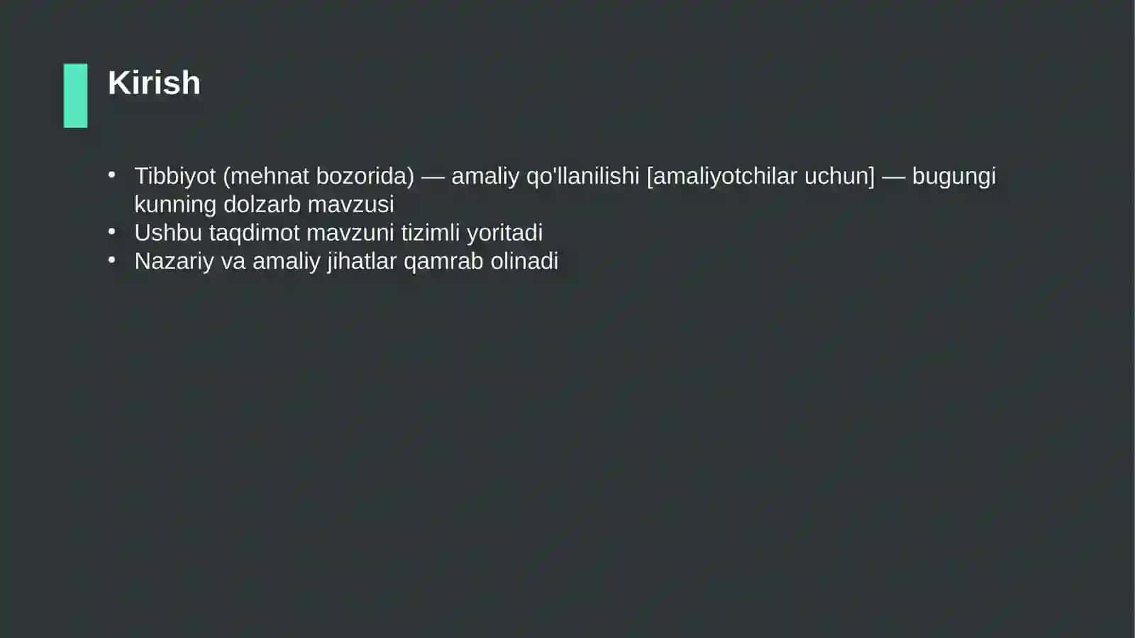 Tibbiyot (mehnat bozorida) — amaliy qo'llanilishi [amaliyotchilar uchun] 3