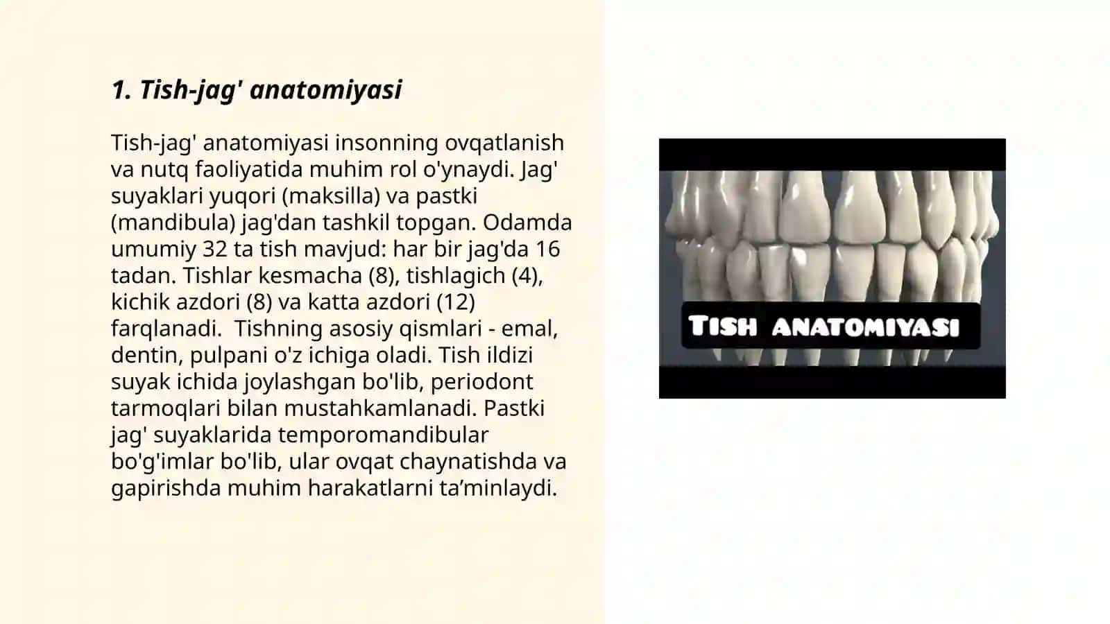 Tish-jag' tizimi travmatik shikastlanishi 3