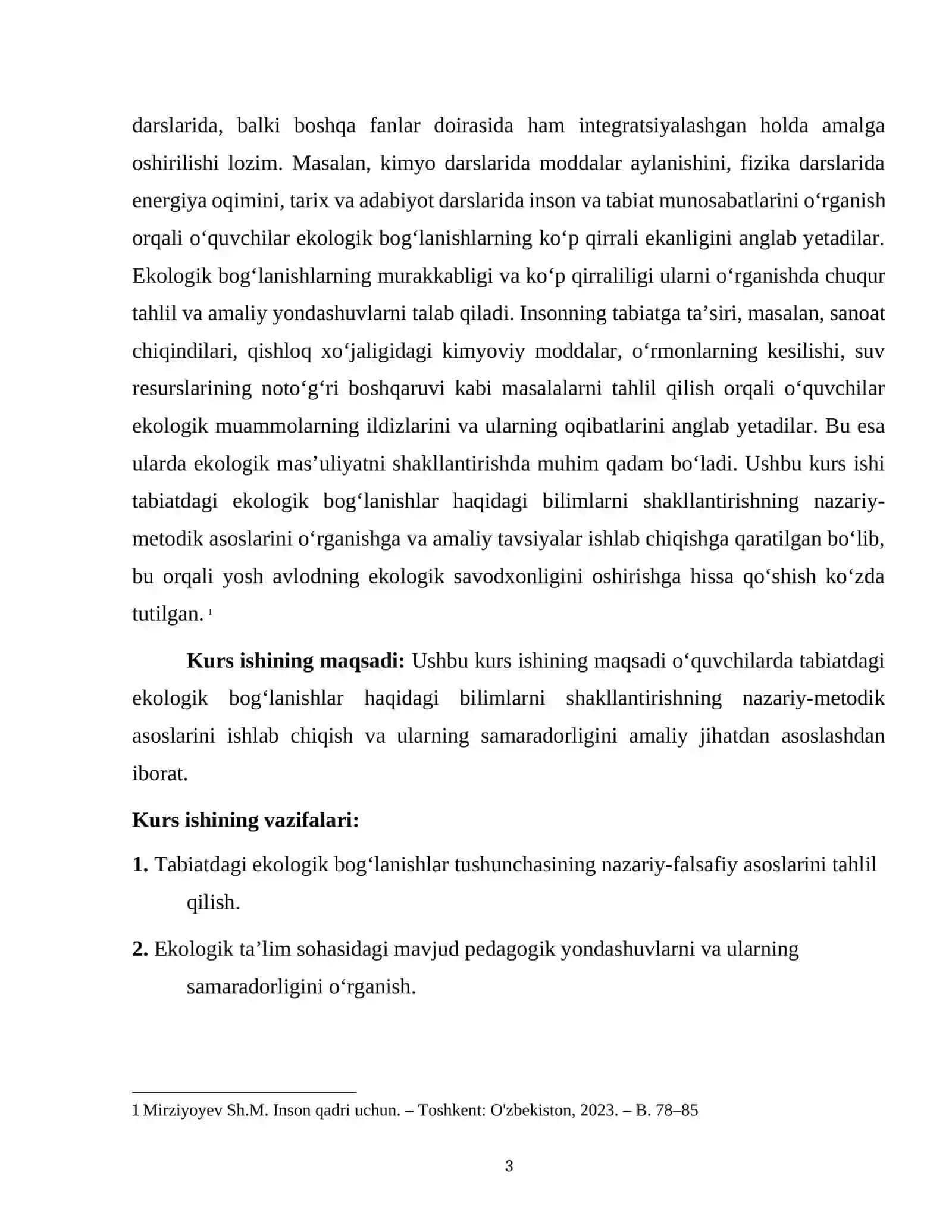 TABIATDAGI EKOLOGIK BOG'LANISHLAR HAQIDAGI BILIMLARNI SHAKLLANTIRISH 3