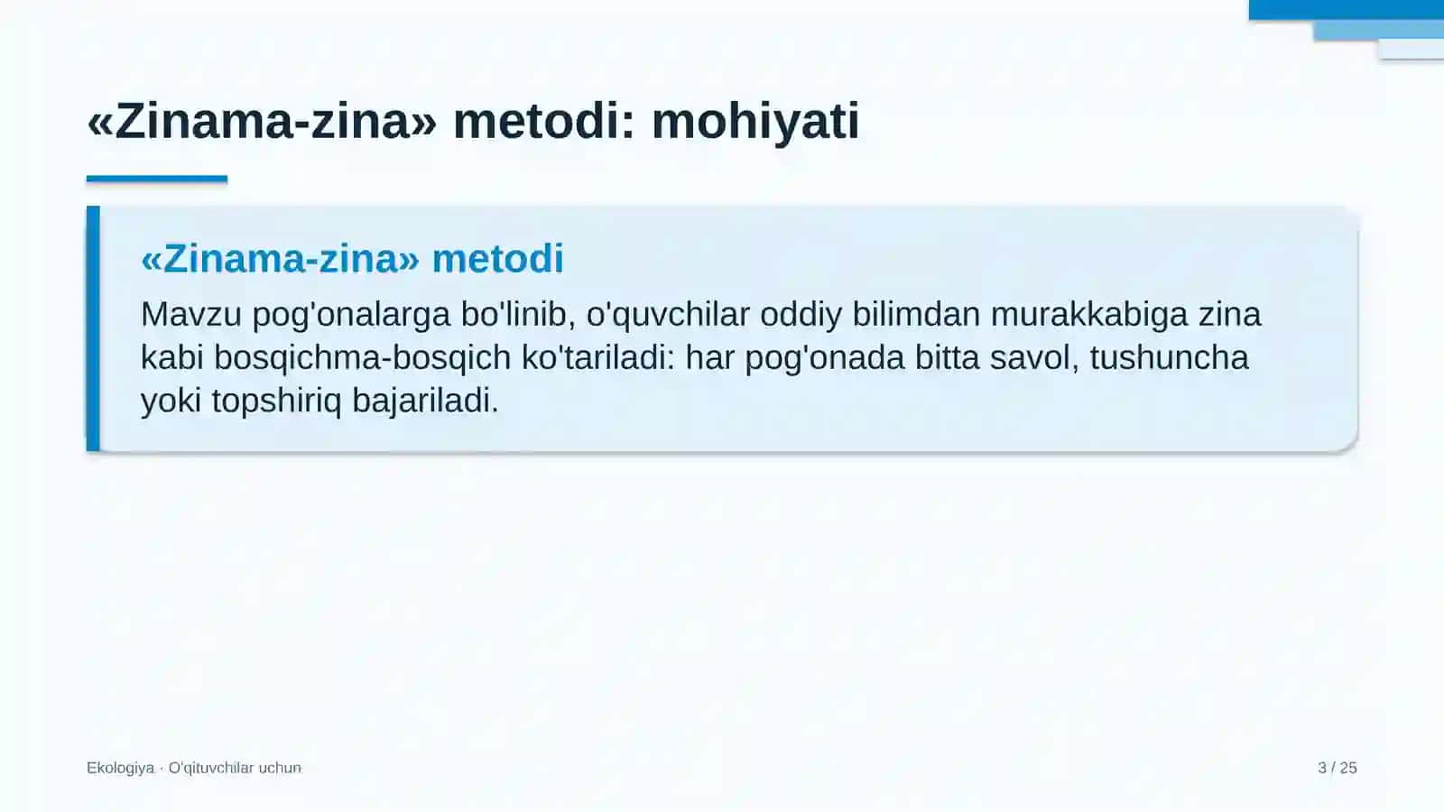 ekologiya darslarida zinama zina metodidan foydalanish 7749 3