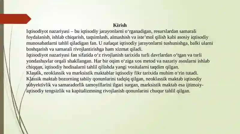 IQTISODIYOT NAZARIYASINING FAN SIFATIDA SHAKLLANISHIDAGI ASOSIY OQIMLAR 3