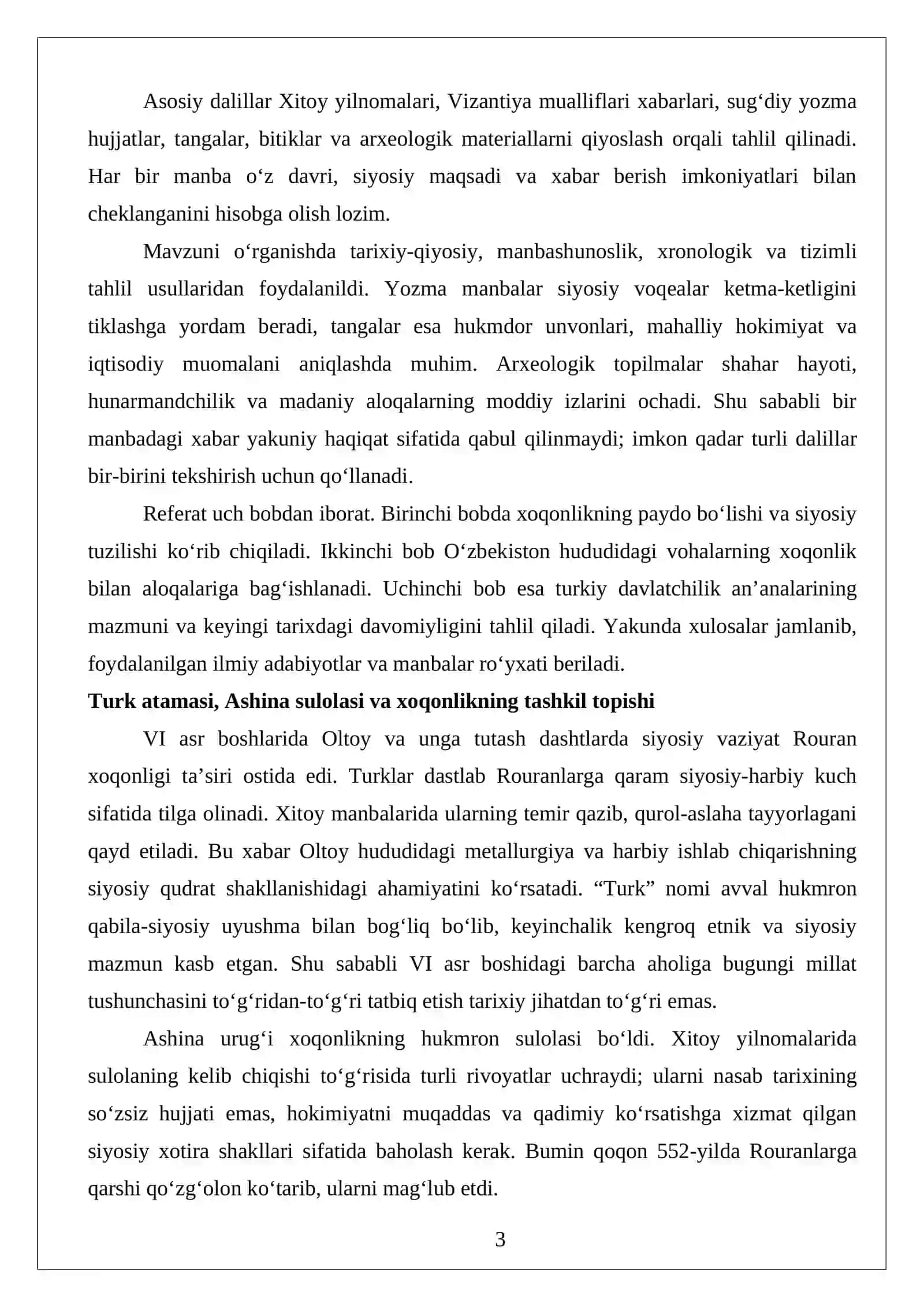 Turk xoqonligi va O‘zbekiston hududida turkiy davlatchilik an’analarining shakllanishi 3