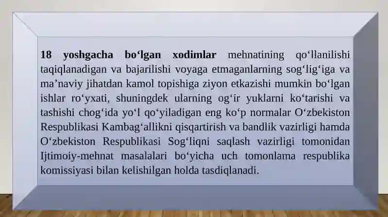 18 YOSHGACHA BO‘LGAN XODIMLARNING MEHNATINI HUQUQIY JIHATDAN TARTIBGA SOLISHNING O‘ZIGA XOS XUSUSIYATLARI 3