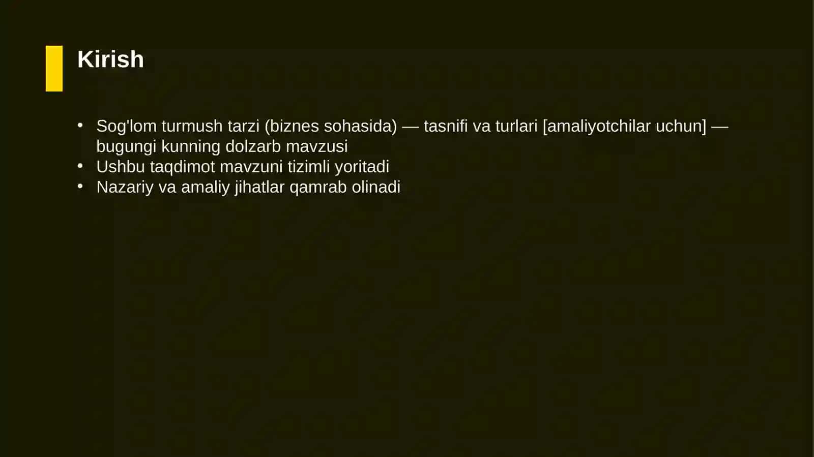 Sog'lom turmush tarzi (biznes sohasida) — tasnifi va turlari [amaliyotchilar uchun] 3