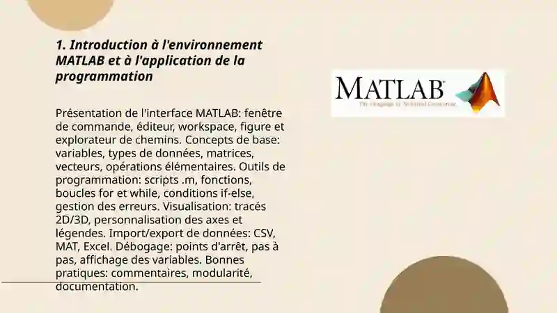 Introduction à l'environnement MATLAB 3