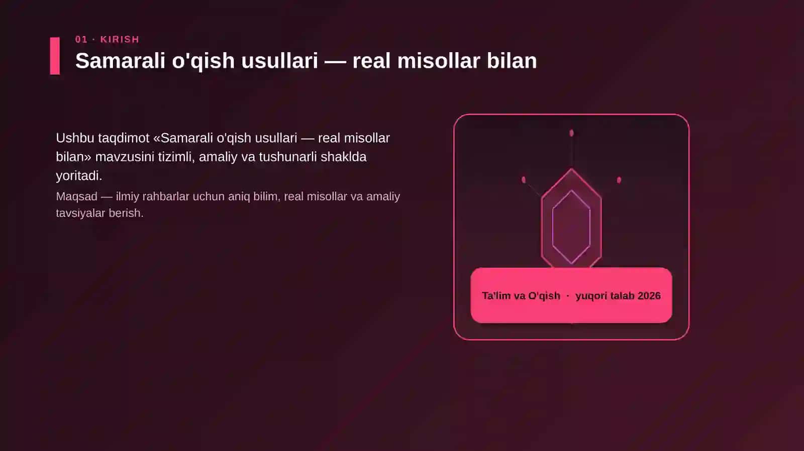 Samarali o'qish usullari — real misollar bilan 3