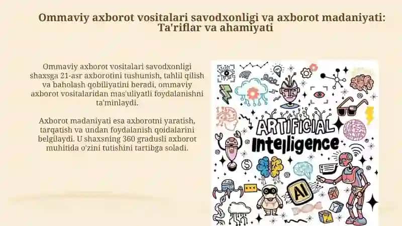 Ommaviy axborot vositalari savodxonligi va axborot madaniyati: Ta'riflar va ahamiyati 3