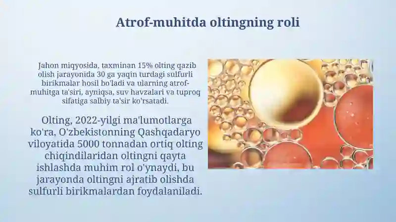Oltingugurt saqlovchi birikmalar 3
