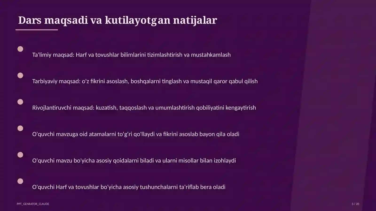 Harf va tovushlar (1-sinf) 3