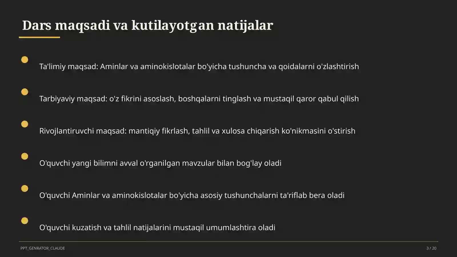 Aminlar va aminokislotalar (11-sinf) 2