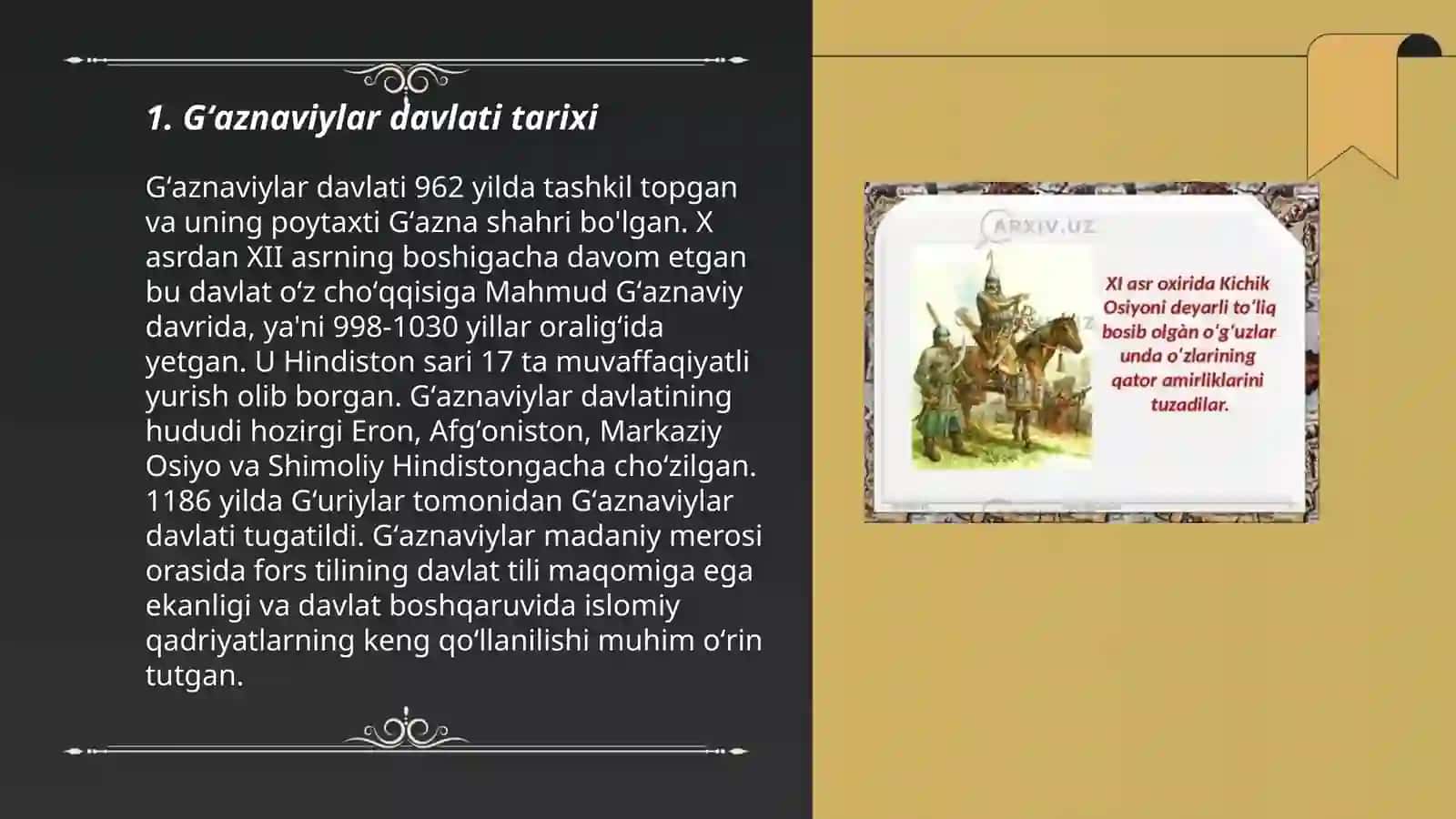 G'aznaviylar davlati tarixi 3