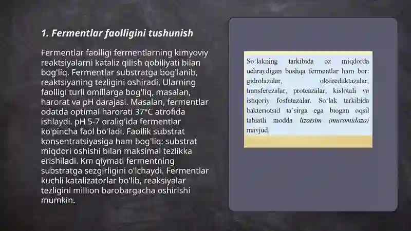 Fermentlar faolligini boshqarish 3