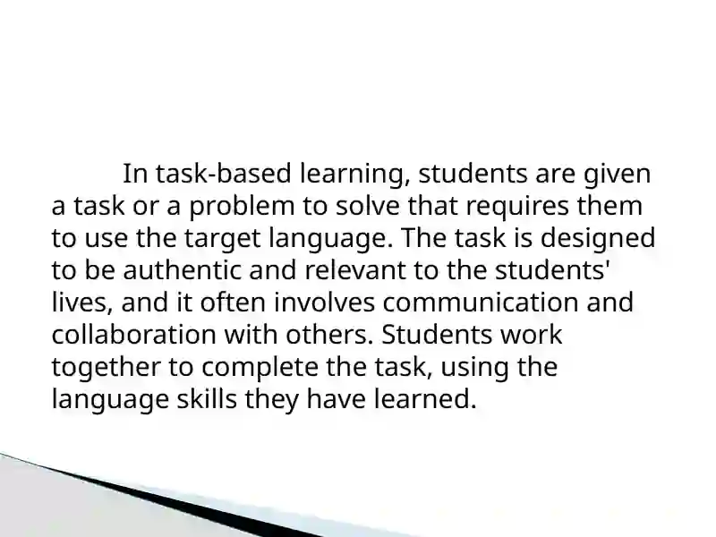 Task-based learning 3