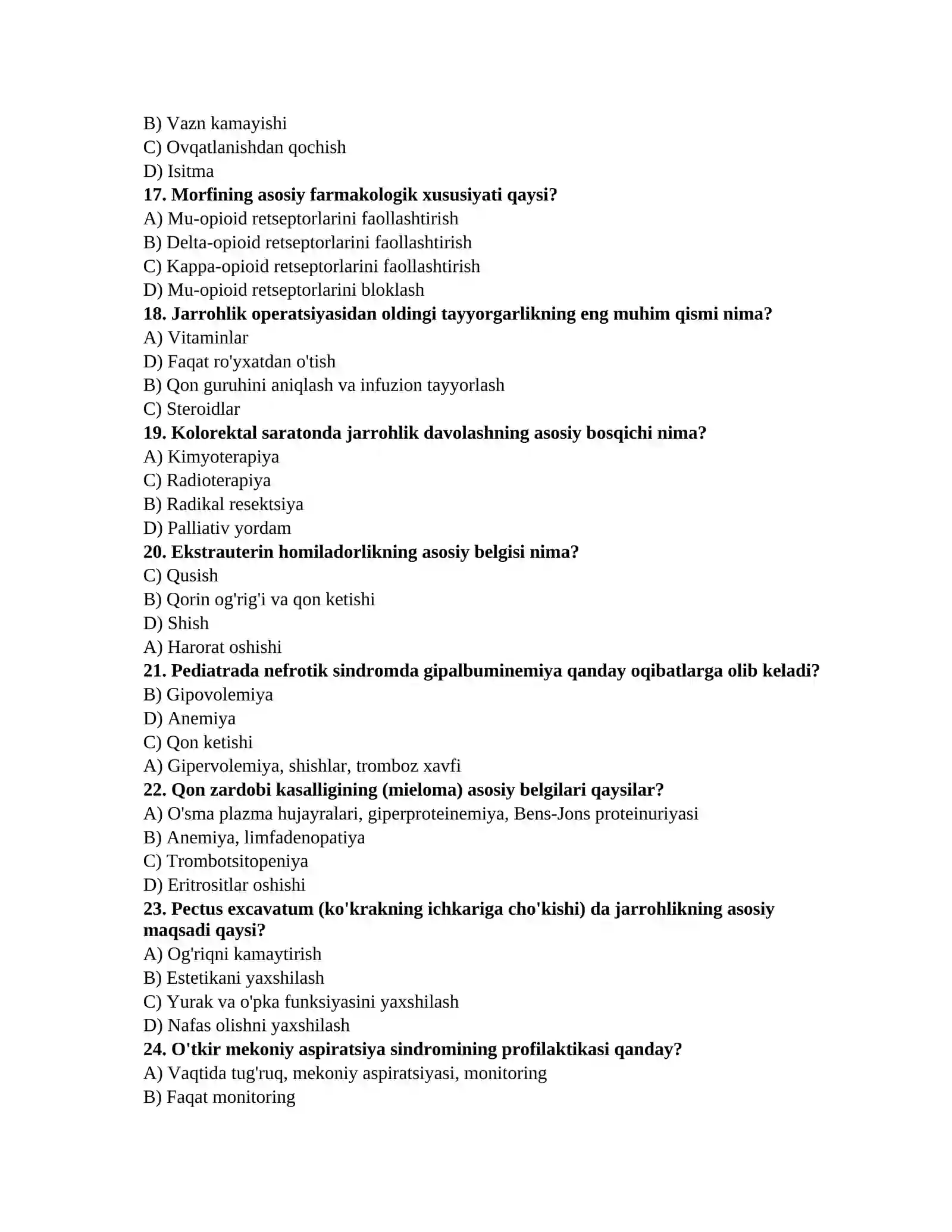 Siydik tahlili savollari 3