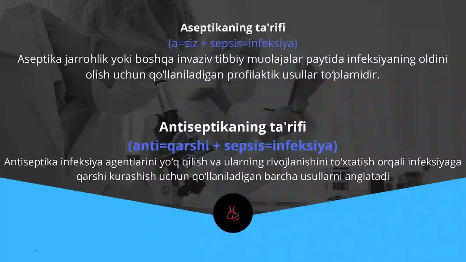 Aseptika ba Antiseptika tushunchalari 3