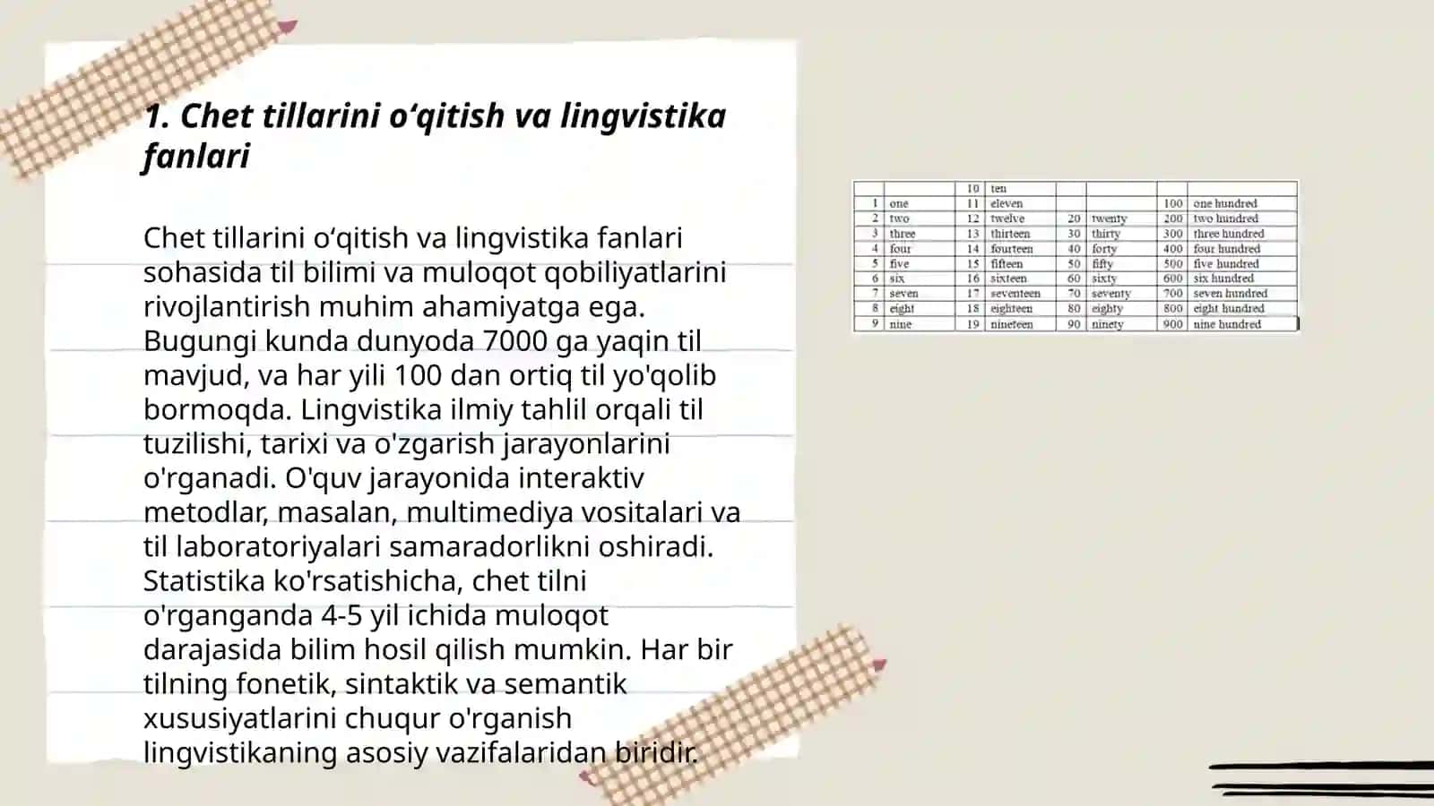 Chet tillarini oʻqitish va lingvistika fanlari 3