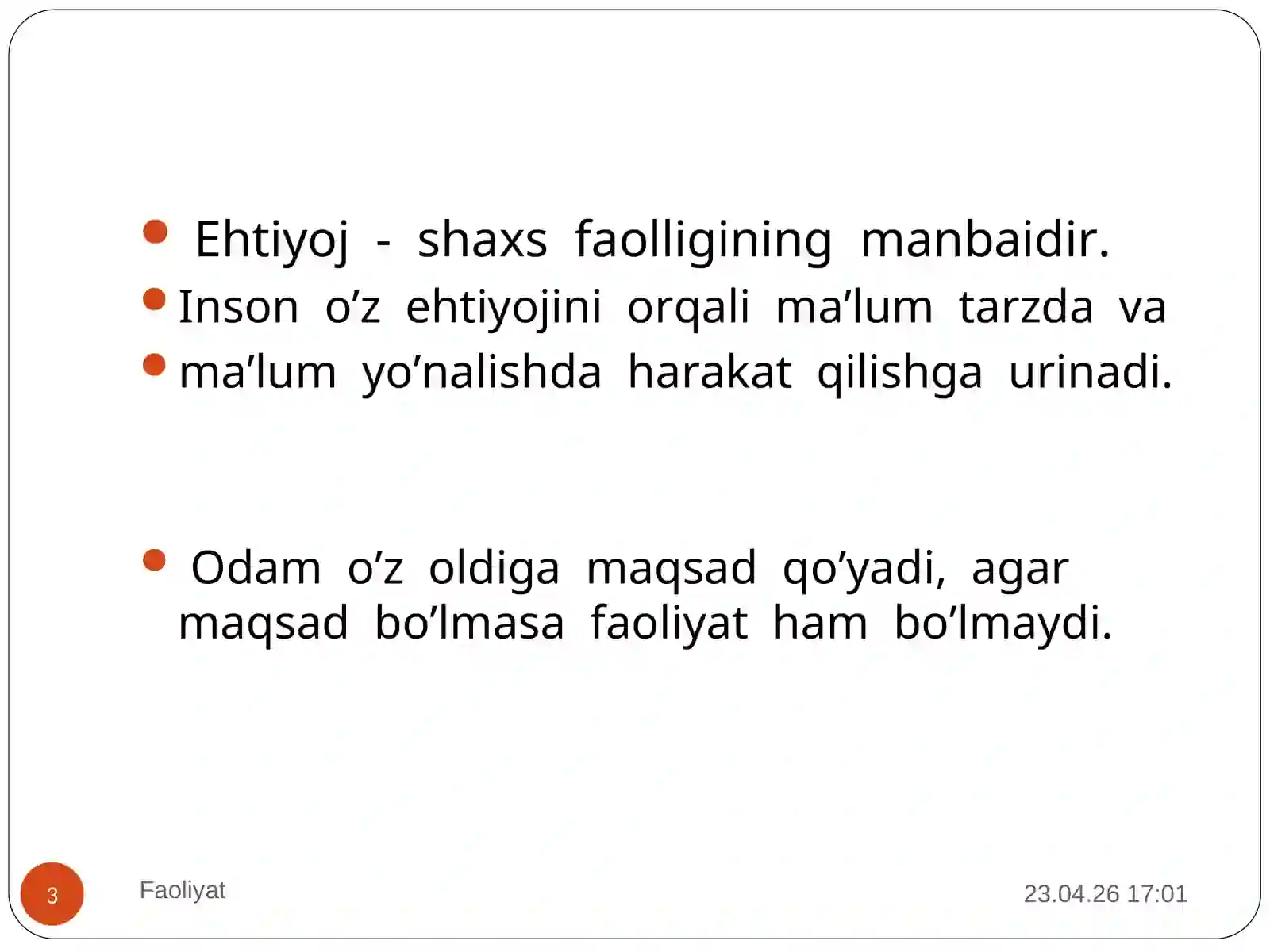 FAOLIYAT VA UNING TUZILISHI 3