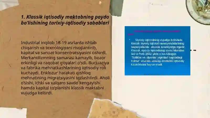 Klassik iqtisodiy maktabning vujudga kelish 3