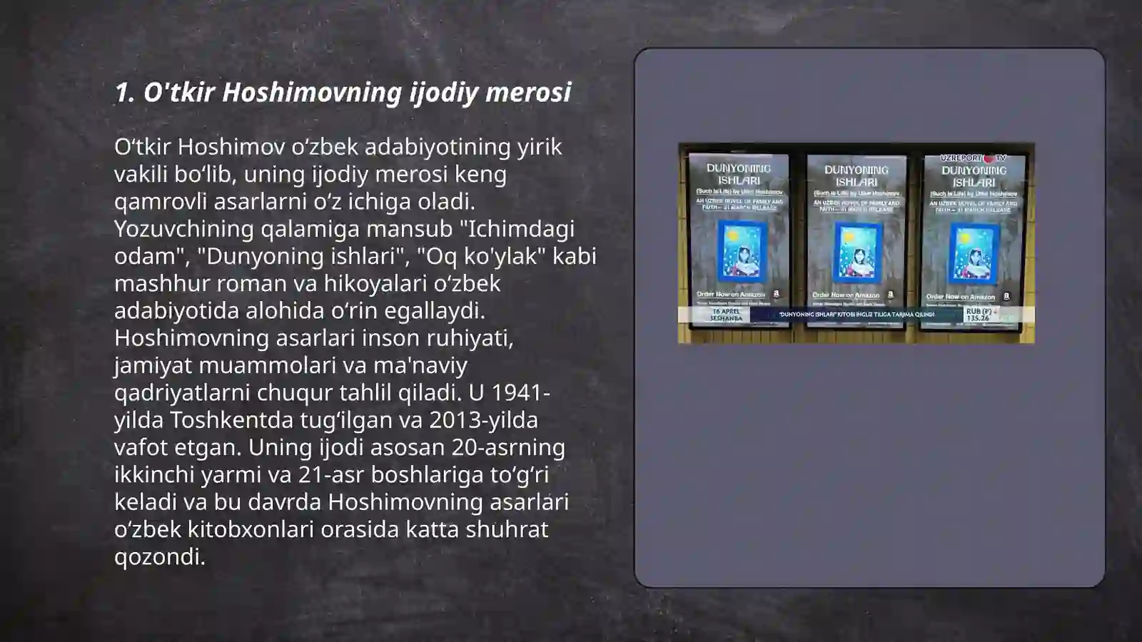 "Dunyoning ishlari" qissasi 3