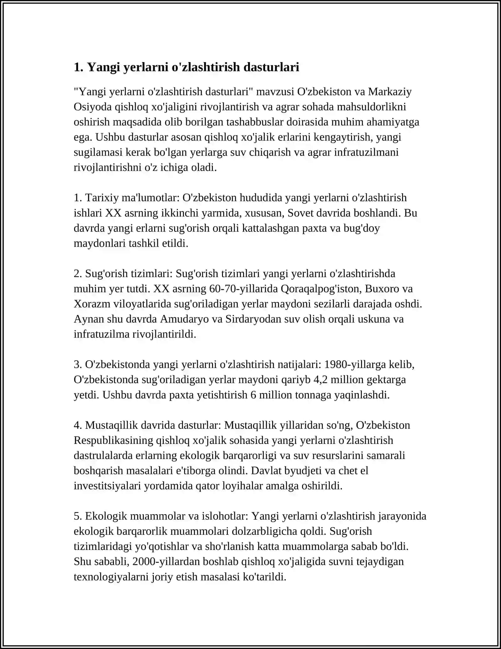 MUSTAQILLIK YILLARIDA QISHLOQ XOʻJALIGI VA SANOAT SOHASIDAGI OʻZGARISHLAR 3