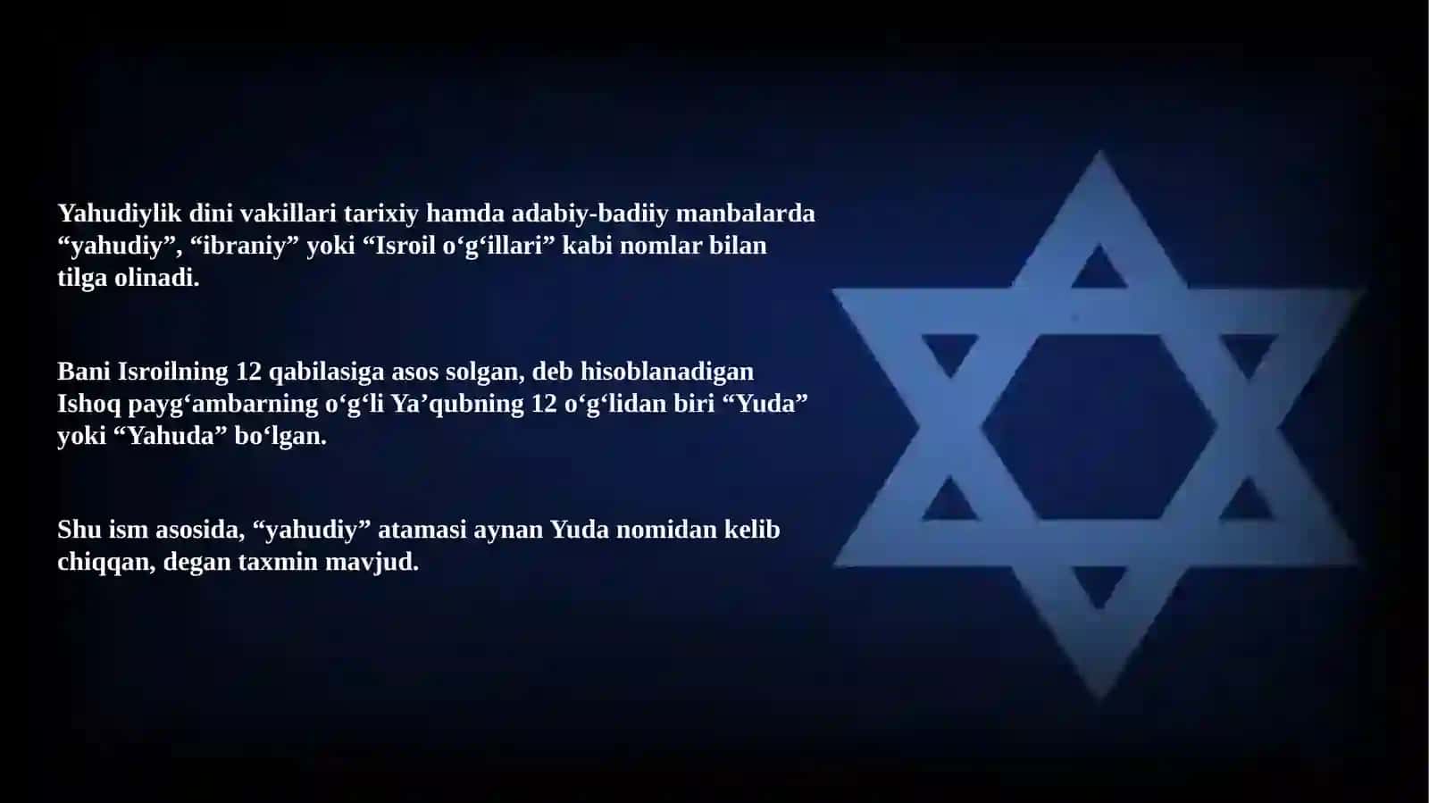 Yahudiylik ta'limoti, an'ana va marosimlari 3