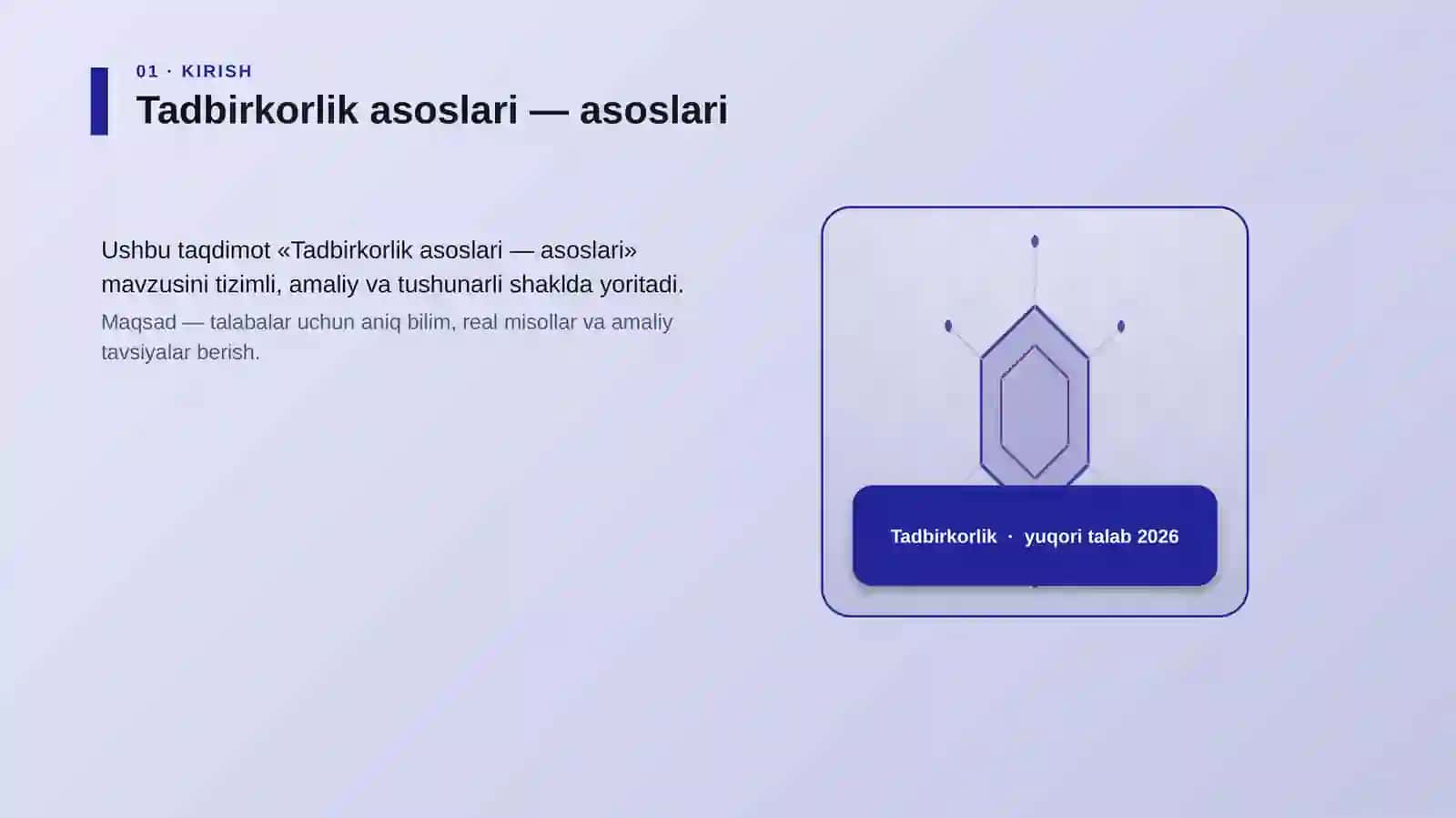 Tadbirkorlik asoslari 3