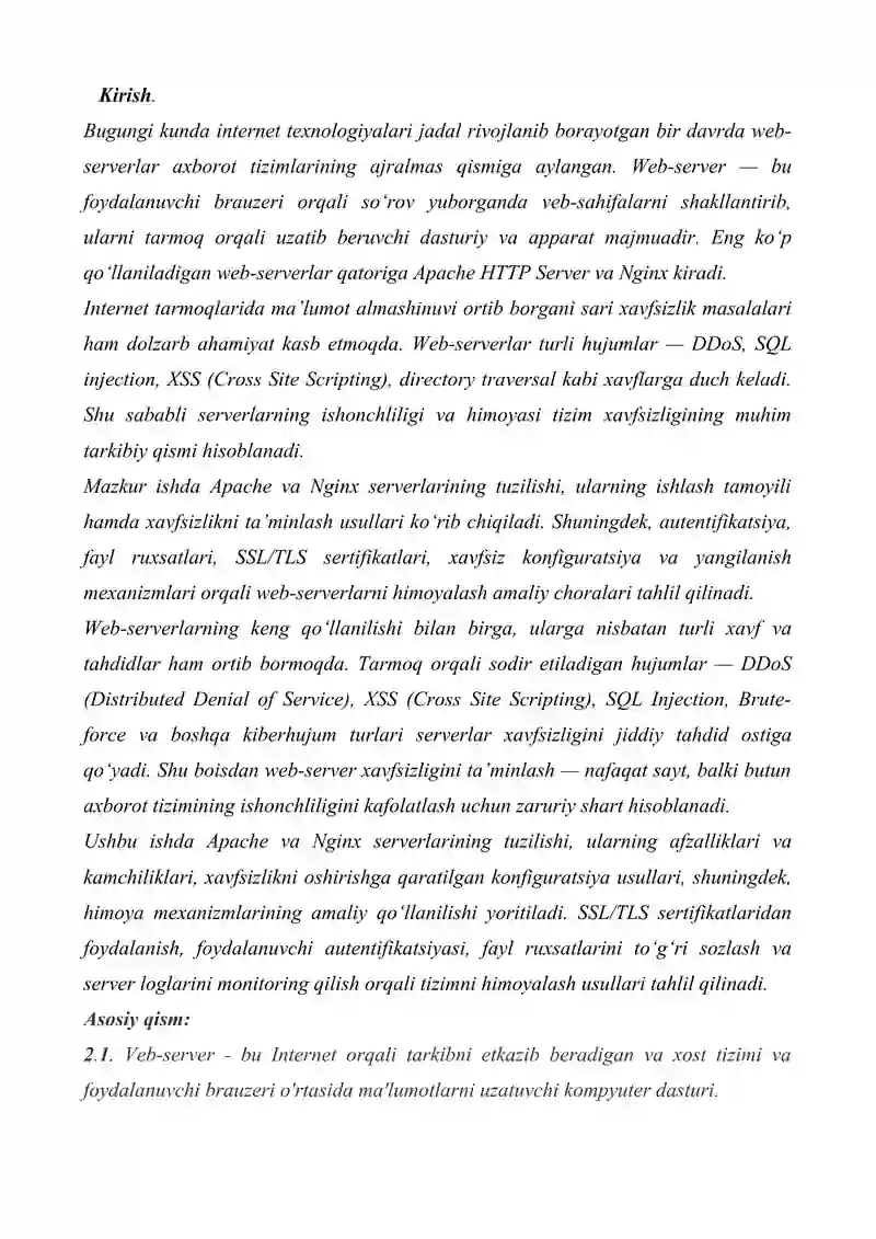 Web - server xavfsizligi 3